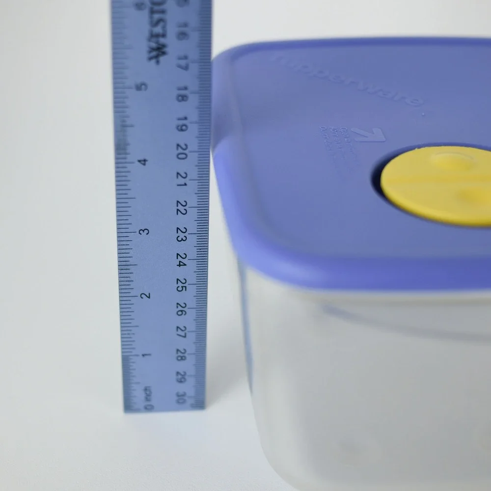 Tupperware Rock N Serve Medium Container + Lid 6-1/4 Cup 3384A-3 Blue
